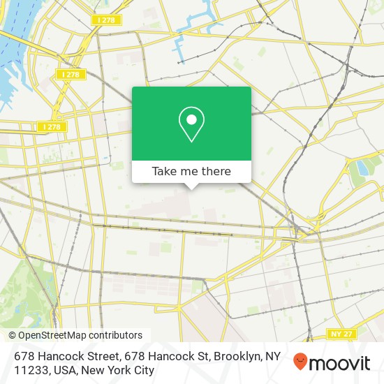 678 Hancock Street, 678 Hancock St, Brooklyn, NY 11233, USA map