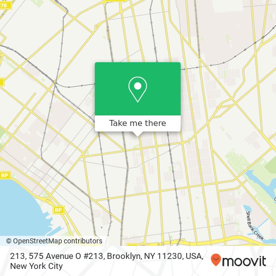 Mapa de 213, 575 Avenue O #213, Brooklyn, NY 11230, USA