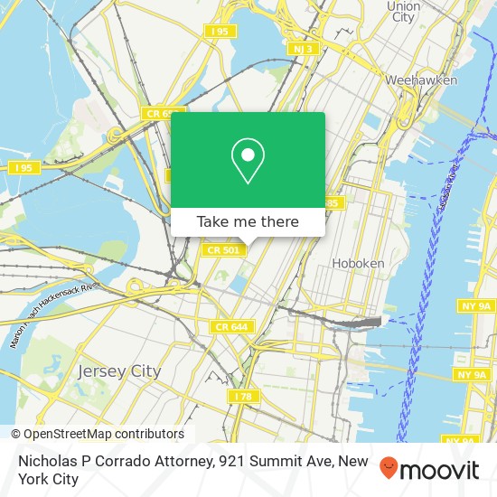 Mapa de Nicholas P Corrado Attorney, 921 Summit Ave