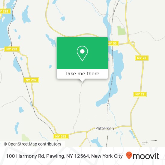 Mapa de 100 Harmony Rd, Pawling, NY 12564