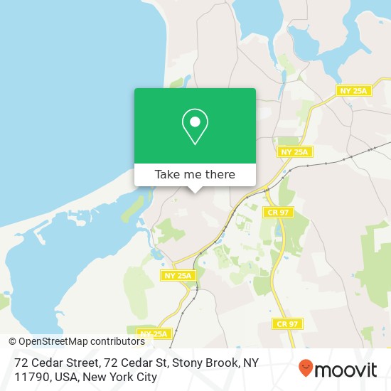 72 Cedar Street, 72 Cedar St, Stony Brook, NY 11790, USA map