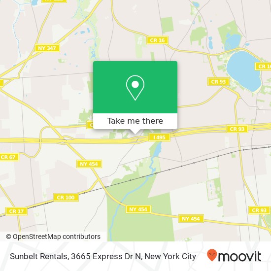 Mapa de Sunbelt Rentals, 3665 Express Dr N