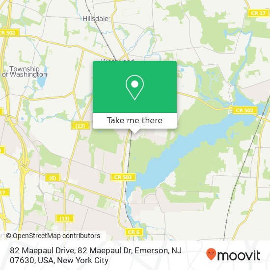 82 Maepaul Drive, 82 Maepaul Dr, Emerson, NJ 07630, USA map