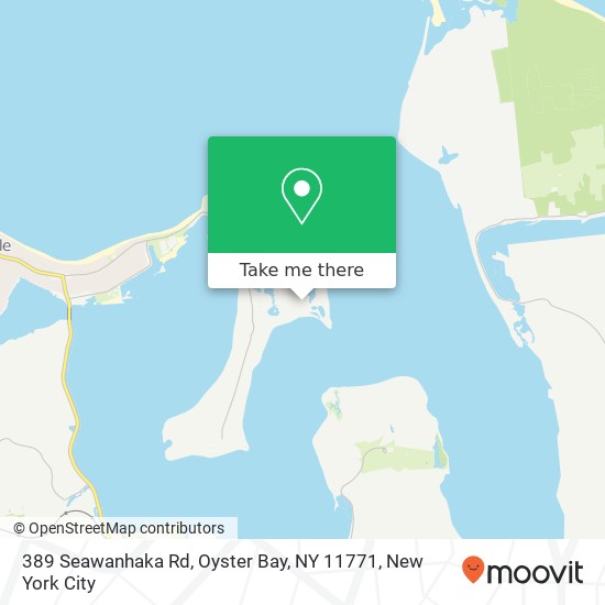 Mapa de 389 Seawanhaka Rd, Oyster Bay, NY 11771