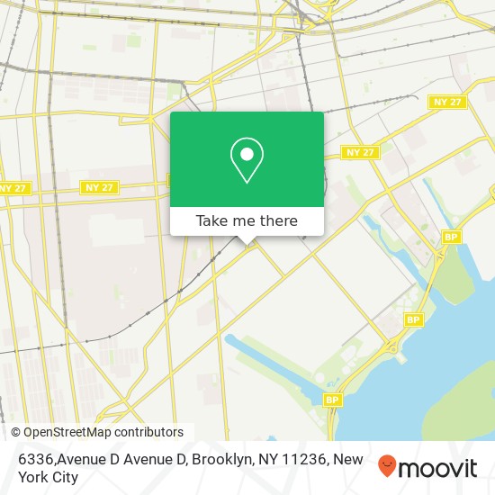 Mapa de 6336,Avenue D Avenue D, Brooklyn, NY 11236