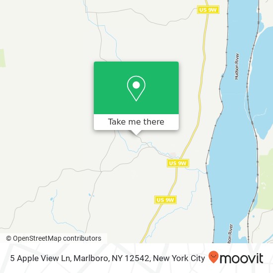 Mapa de 5 Apple View Ln, Marlboro, NY 12542