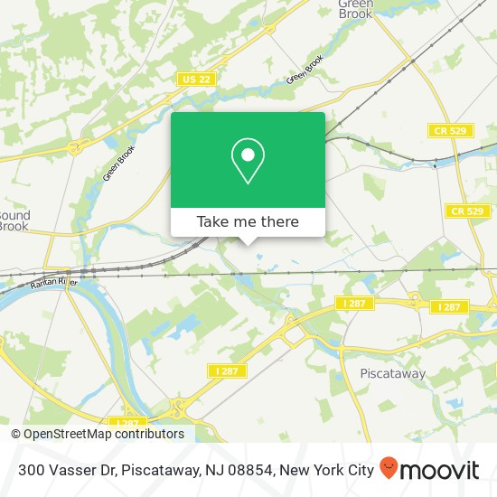 Mapa de 300 Vasser Dr, Piscataway, NJ 08854