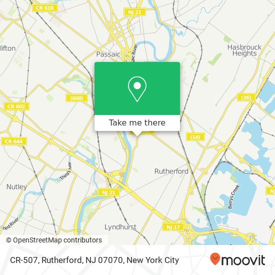 CR-507, Rutherford, NJ 07070 map