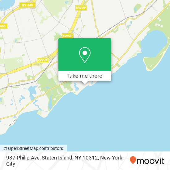 Mapa de 987 Philip Ave, Staten Island, NY 10312