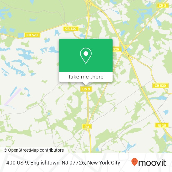 Mapa de 400 US-9, Englishtown, NJ 07726
