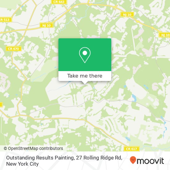 Mapa de Outstanding Results Painting, 27 Rolling Ridge Rd