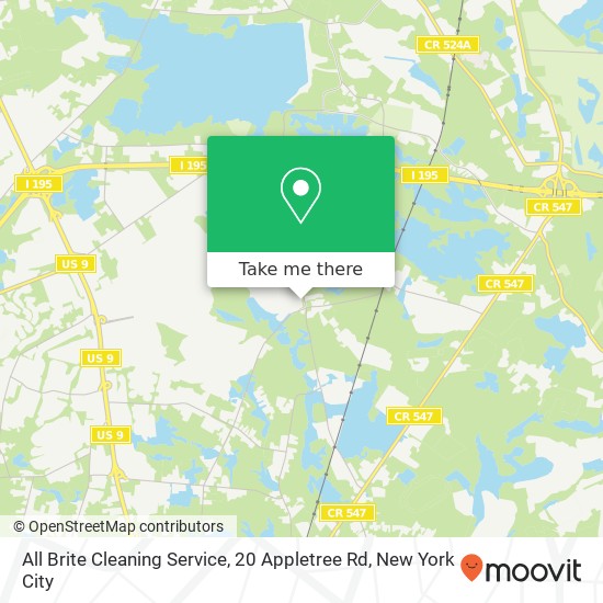 Mapa de All Brite Cleaning Service, 20 Appletree Rd