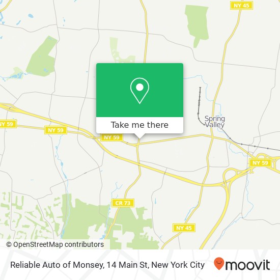 Mapa de Reliable Auto of Monsey, 14 Main St