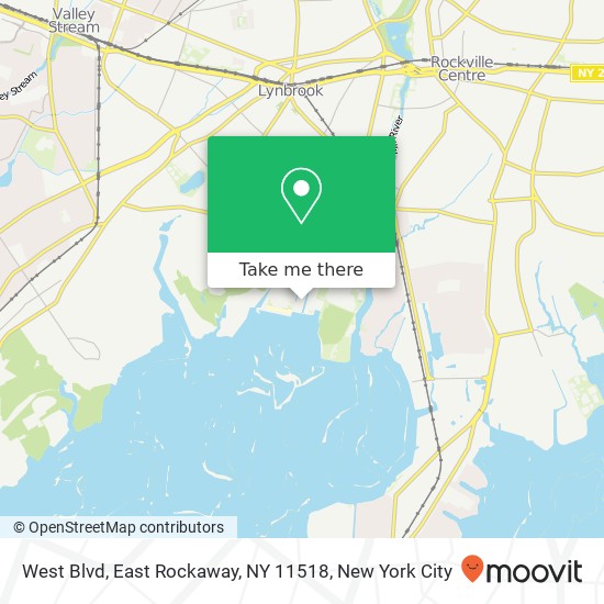Mapa de West Blvd, East Rockaway, NY 11518