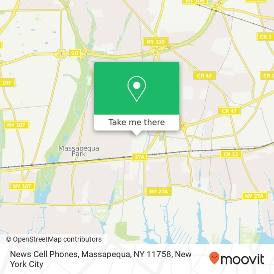 News Cell Phones, Massapequa, NY 11758 map