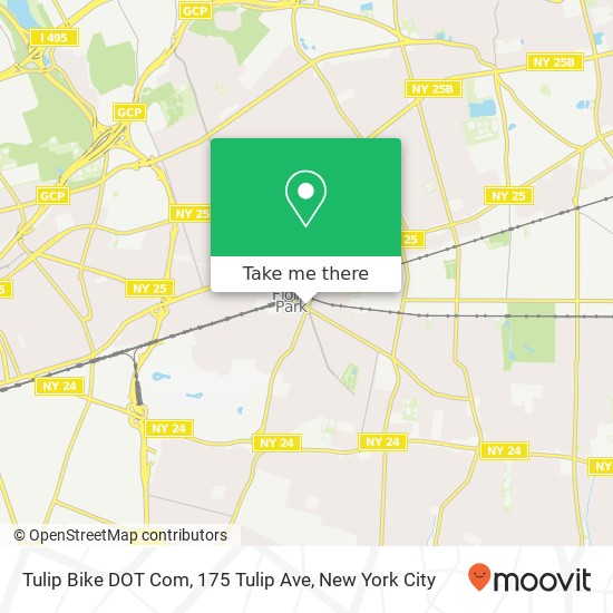 Mapa de Tulip Bike DOT Com, 175 Tulip Ave