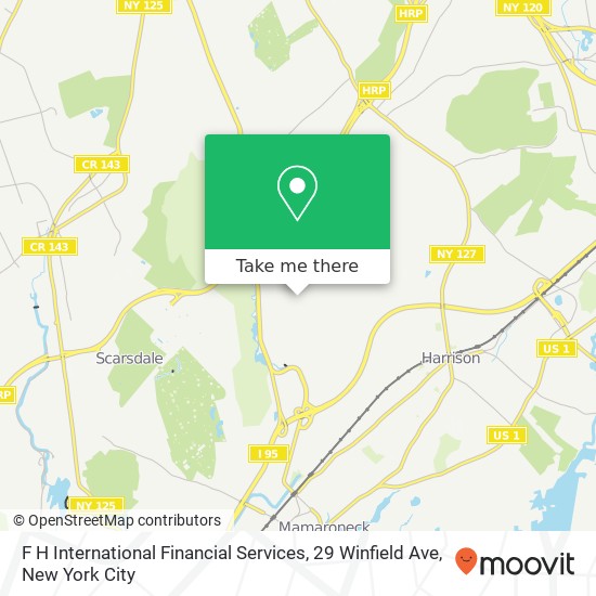 F H International Financial Services, 29 Winfield Ave map