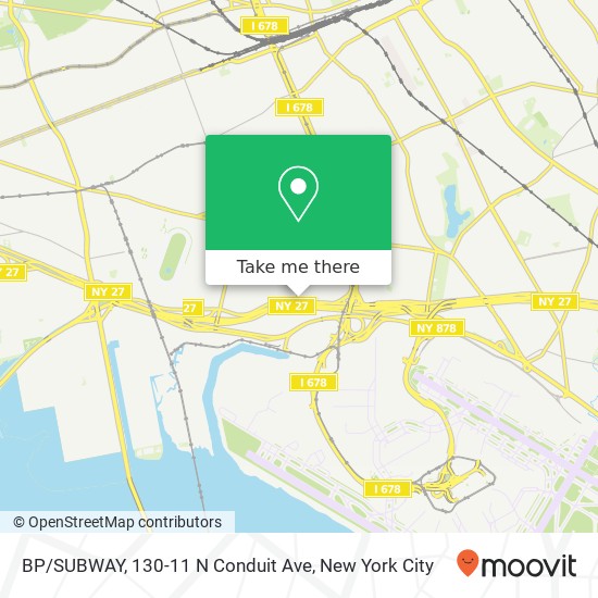 Mapa de BP / SUBWAY, 130-11 N Conduit Ave