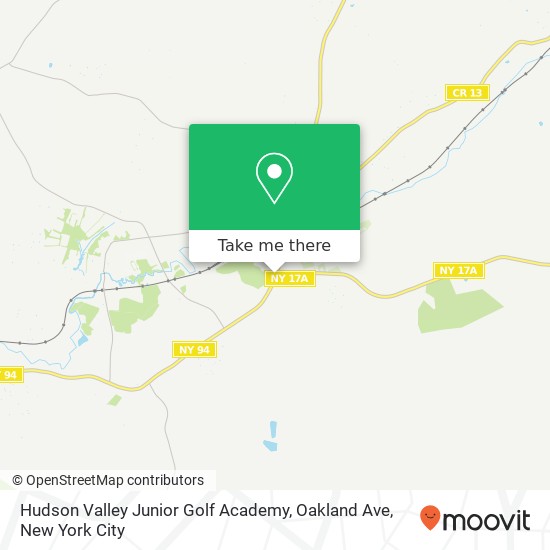 Hudson Valley Junior Golf Academy, Oakland Ave map
