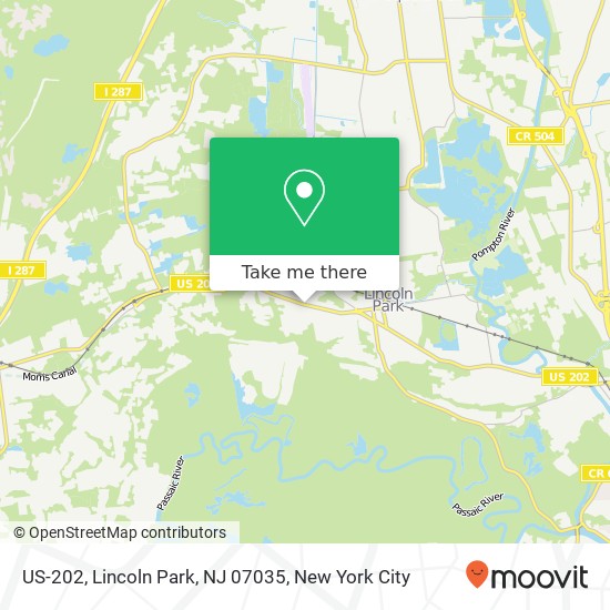 US-202, Lincoln Park, NJ 07035 map