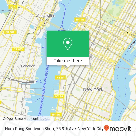 Mapa de Num Pang Sandwich Shop, 75 9th Ave