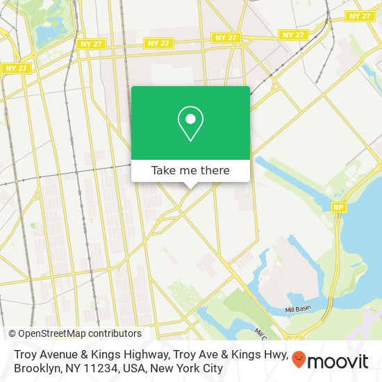 Mapa de Troy Avenue & Kings Highway, Troy Ave & Kings Hwy, Brooklyn, NY 11234, USA
