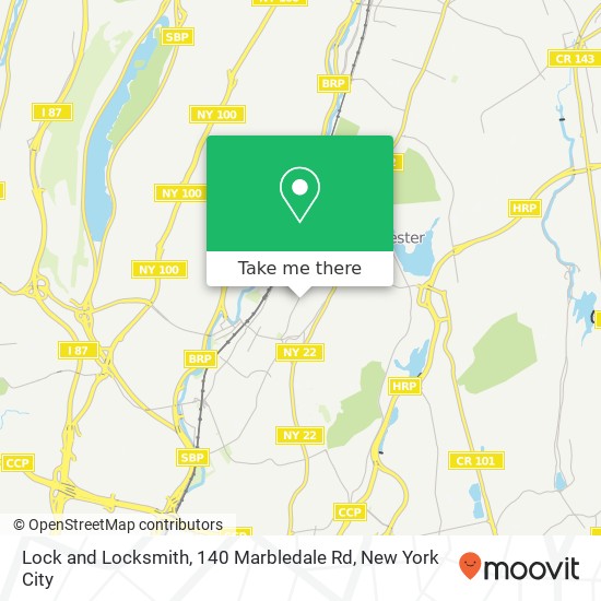 Mapa de Lock and Locksmith, 140 Marbledale Rd