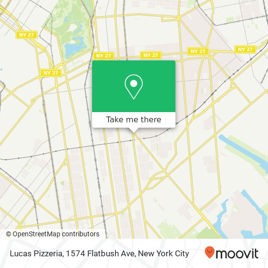 Lucas Pizzeria, 1574 Flatbush Ave map