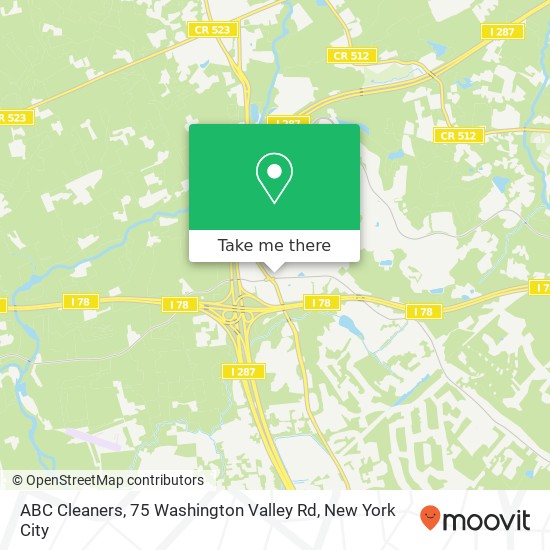 ABC Cleaners, 75 Washington Valley Rd map