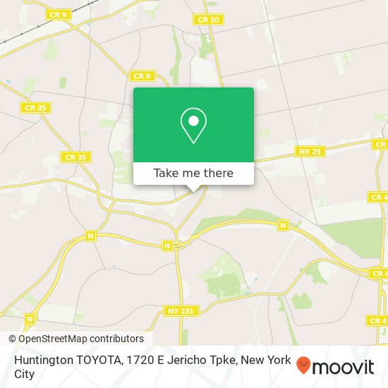 Mapa de Huntington TOYOTA, 1720 E Jericho Tpke