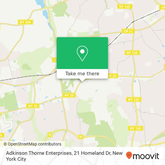 Mapa de Adkinson Thorne Enterprises, 21 Homeland Dr