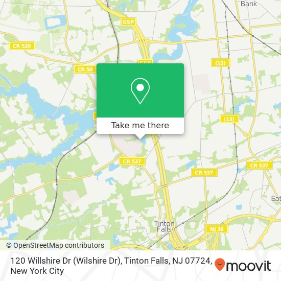 120 Willshire Dr (Wilshire Dr), Tinton Falls, NJ 07724 map