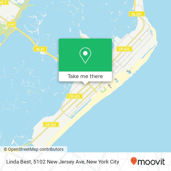 Mapa de Linda Best, 5102 New Jersey Ave