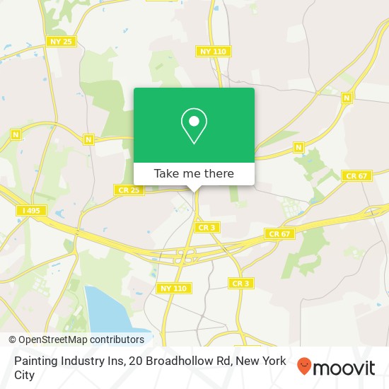 Mapa de Painting Industry Ins, 20 Broadhollow Rd