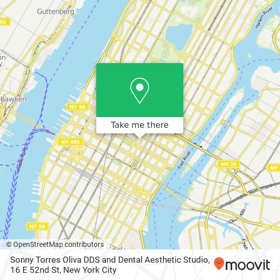 Sonny Torres Oliva DDS and Dental Aesthetic Studio, 16 E 52nd St map