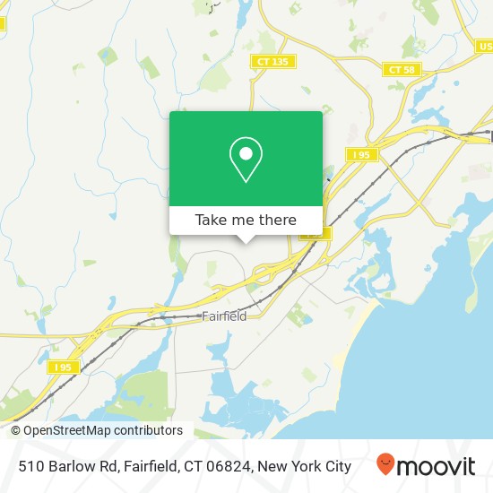 Mapa de 510 Barlow Rd, Fairfield, CT 06824