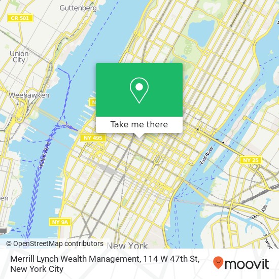 Mapa de Merrill Lynch Wealth Management, 114 W 47th St