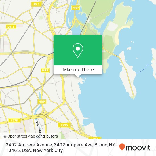 Mapa de 3492 Ampere Avenue, 3492 Ampere Ave, Bronx, NY 10465, USA