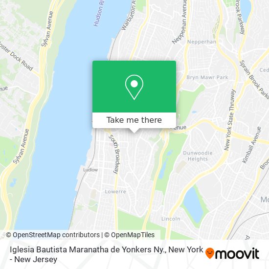 Mapa de Iglesia Bautista Maranatha de Yonkers Ny.