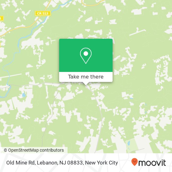 Mapa de Old Mine Rd, Lebanon, NJ 08833