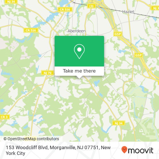 153 Woodcliff Blvd, Morganville, NJ 07751 map