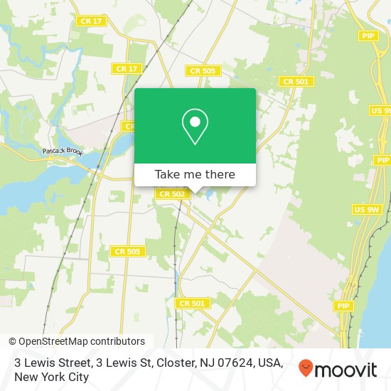 3 Lewis Street, 3 Lewis St, Closter, NJ 07624, USA map