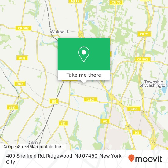 409 Sheffield Rd, Ridgewood, NJ 07450 map