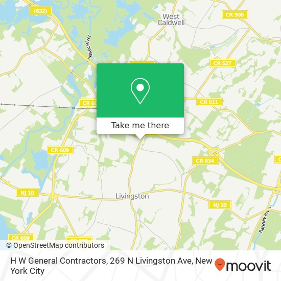 Mapa de H W General Contractors, 269 N Livingston Ave