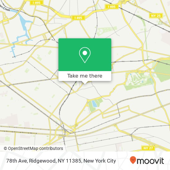 78th Ave, Ridgewood, NY 11385 map