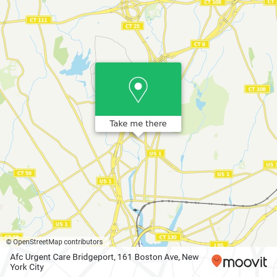 Afc Urgent Care Bridgeport, 161 Boston Ave map