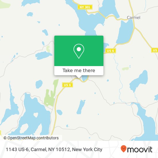 Mapa de 1143 US-6, Carmel, NY 10512