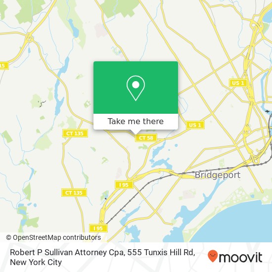 Robert P Sullivan Attorney Cpa, 555 Tunxis Hill Rd map