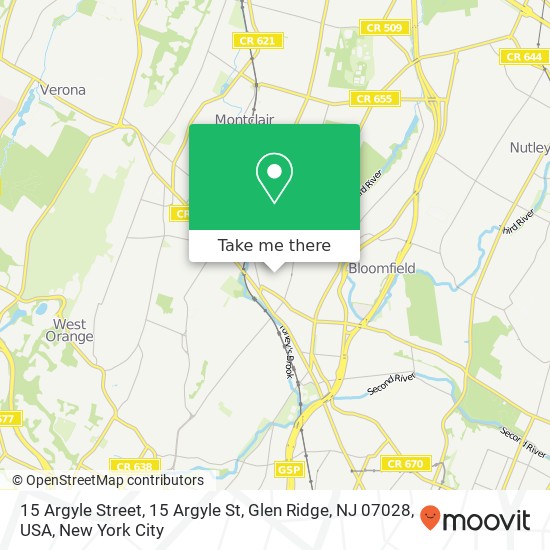 15 Argyle Street, 15 Argyle St, Glen Ridge, NJ 07028, USA map