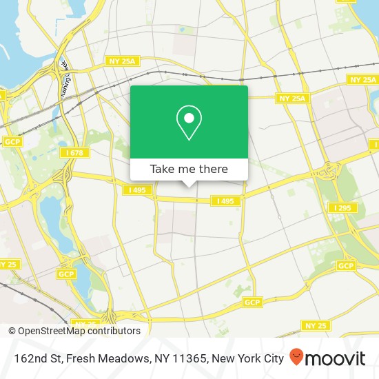 Mapa de 162nd St, Fresh Meadows, NY 11365